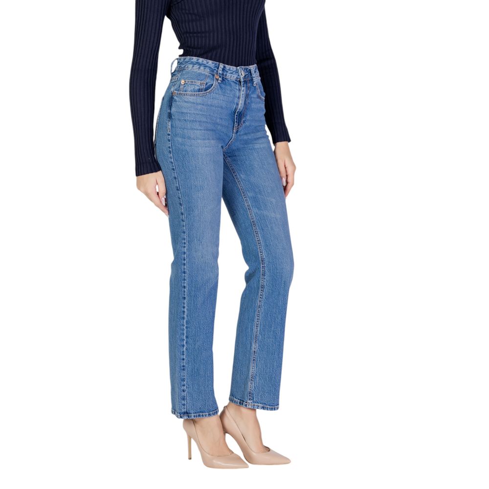 Vero Moda Jean Mom en Coton Bleu Clair
