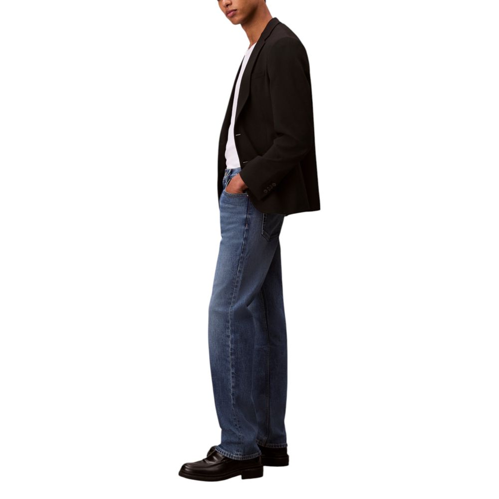 Calvin Klein Jeans Jean en coton bleu coupe décontractée