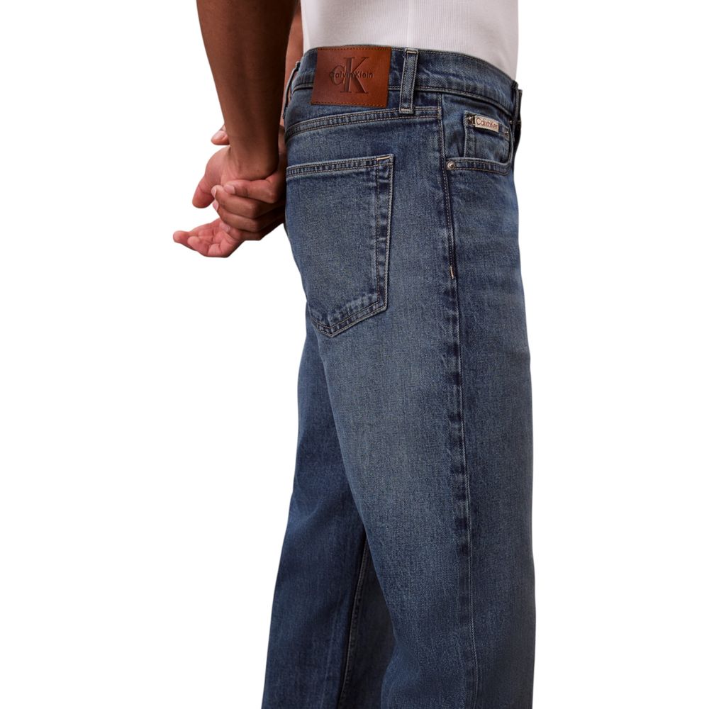Calvin Klein Jeans Jean en coton bleu coupe décontractée