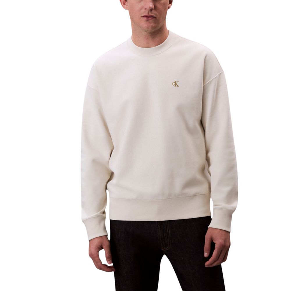 Sweat-shirt en coton blanc Calvin Klein Jeans