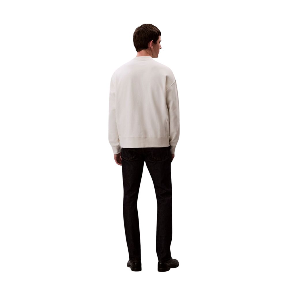Sweat-shirt en coton blanc Calvin Klein Jeans