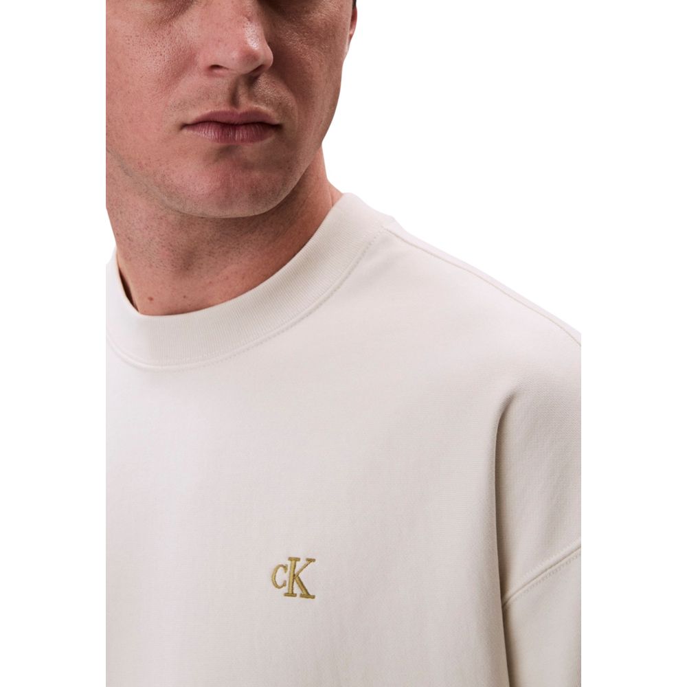 Sweat-shirt en coton blanc Calvin Klein Jeans