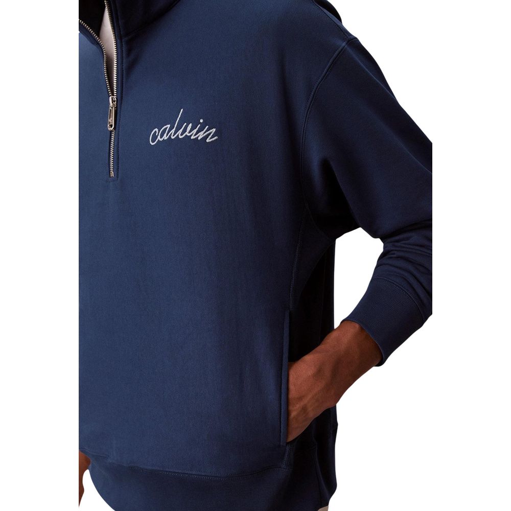 Sweat-shirt en coton bleu Calvin Klein Jeans