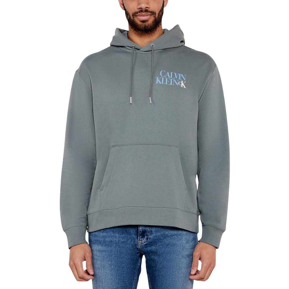 Sweat à capuche en coton gris Calvin Klein Jeans