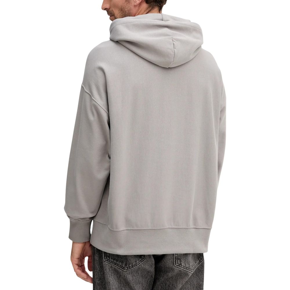 Sweat à capuche en coton gris Calvin Klein Jeans