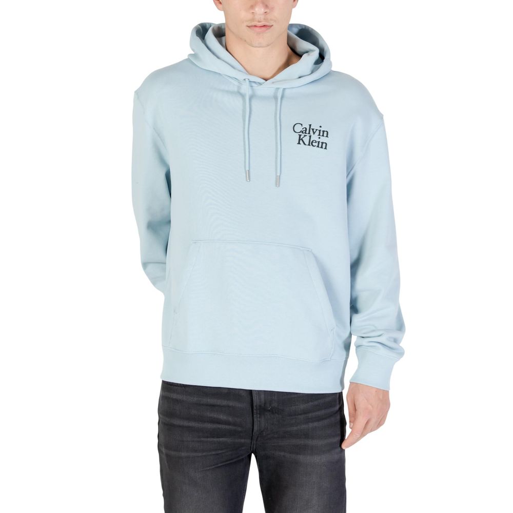 Sweat à capuche Calvin Klein Jeans en coton bleu