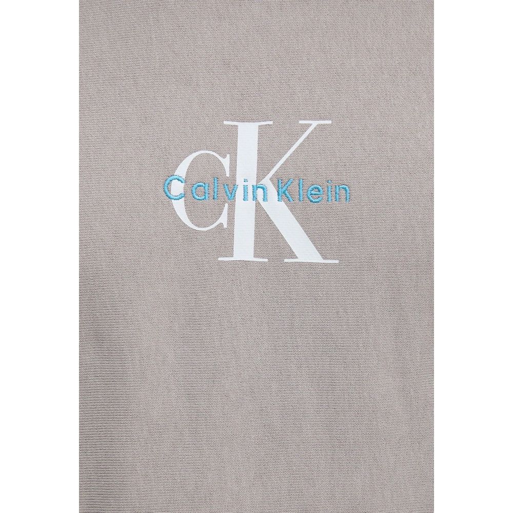 Sweat à capuche en coton gris Calvin Klein Jeans
