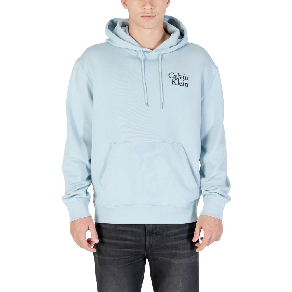 Sweat à capuche Calvin Klein Jeans en coton bleu
