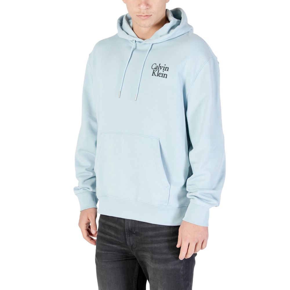 Sweat à capuche Calvin Klein Jeans en coton bleu