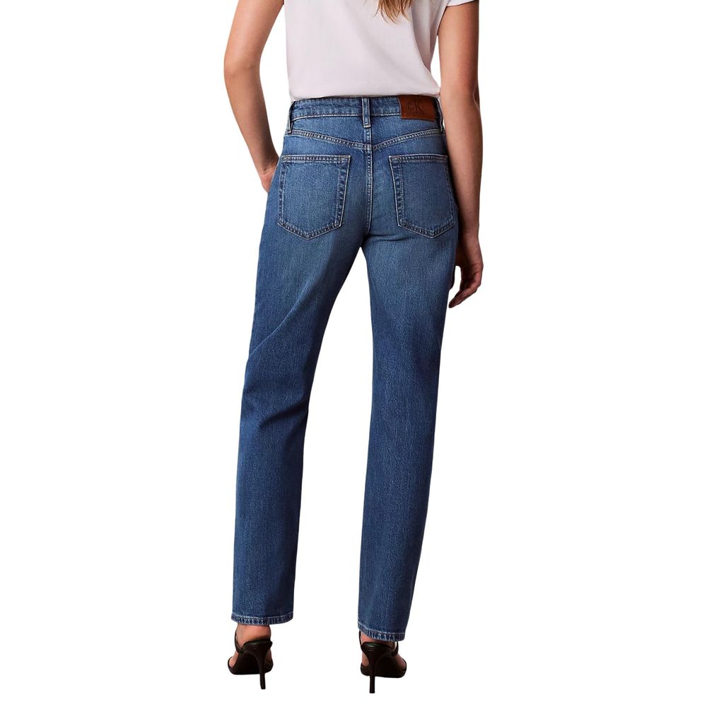 Jean Mom Calvin Klein Jeans en Coton Bleu