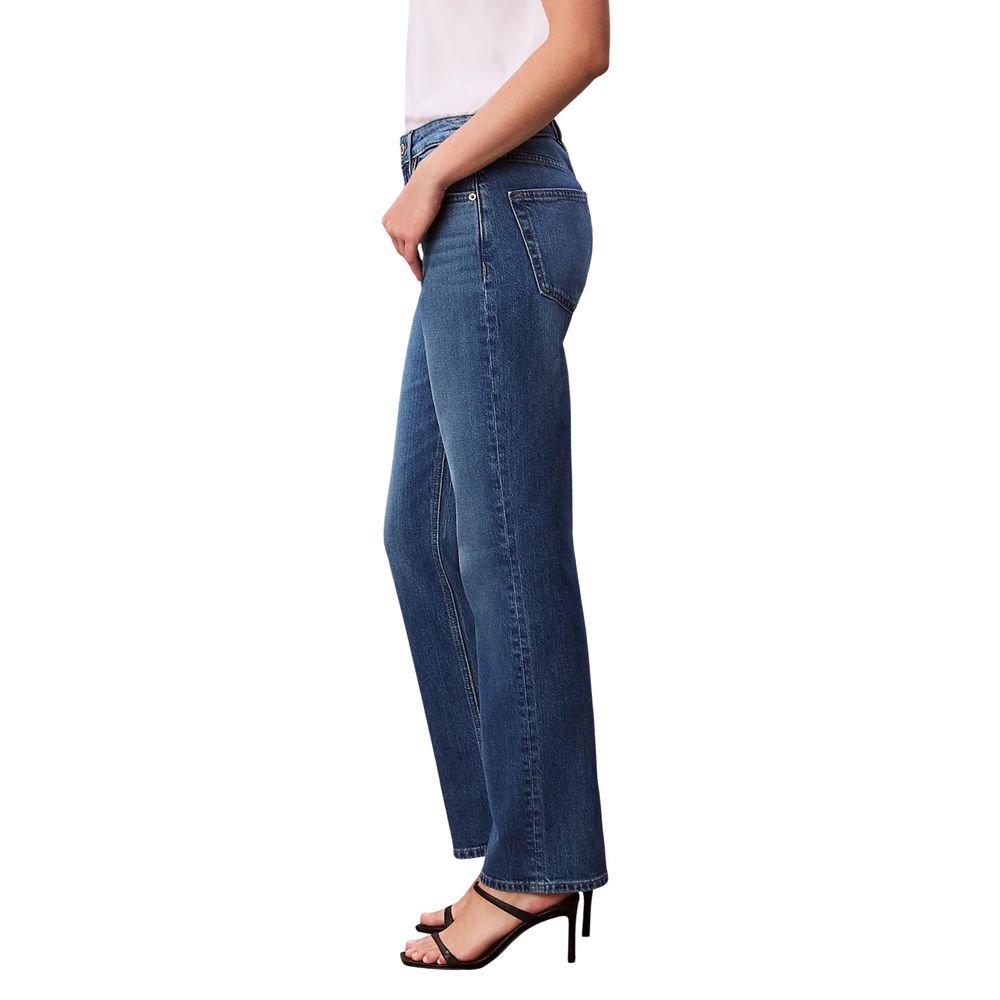 Jean Mom Calvin Klein Jeans en Coton Bleu