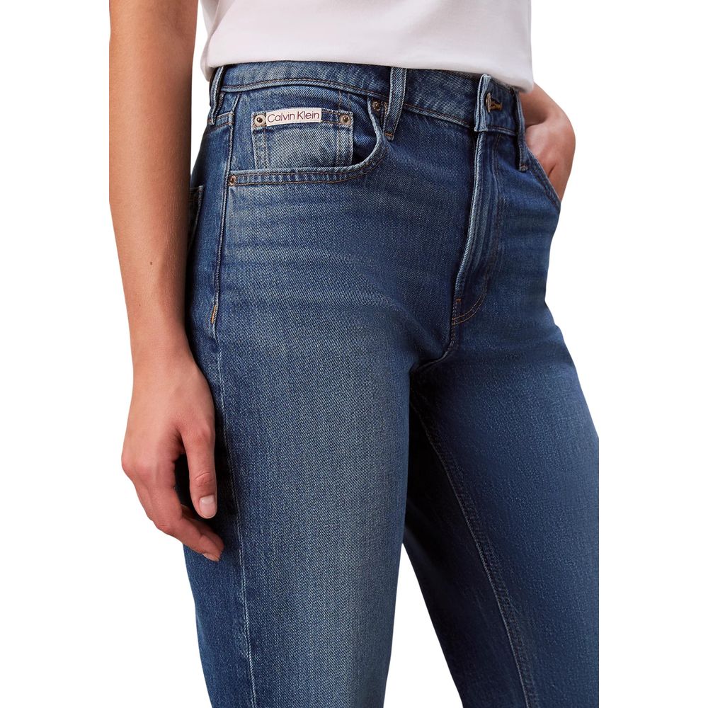 Jean Mom Calvin Klein Jeans en Coton Bleu