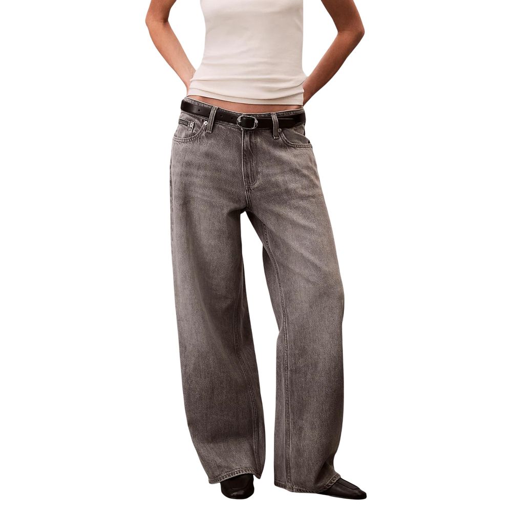 Calvin Klein Jeans Jean Boyfriend en Coton Gris