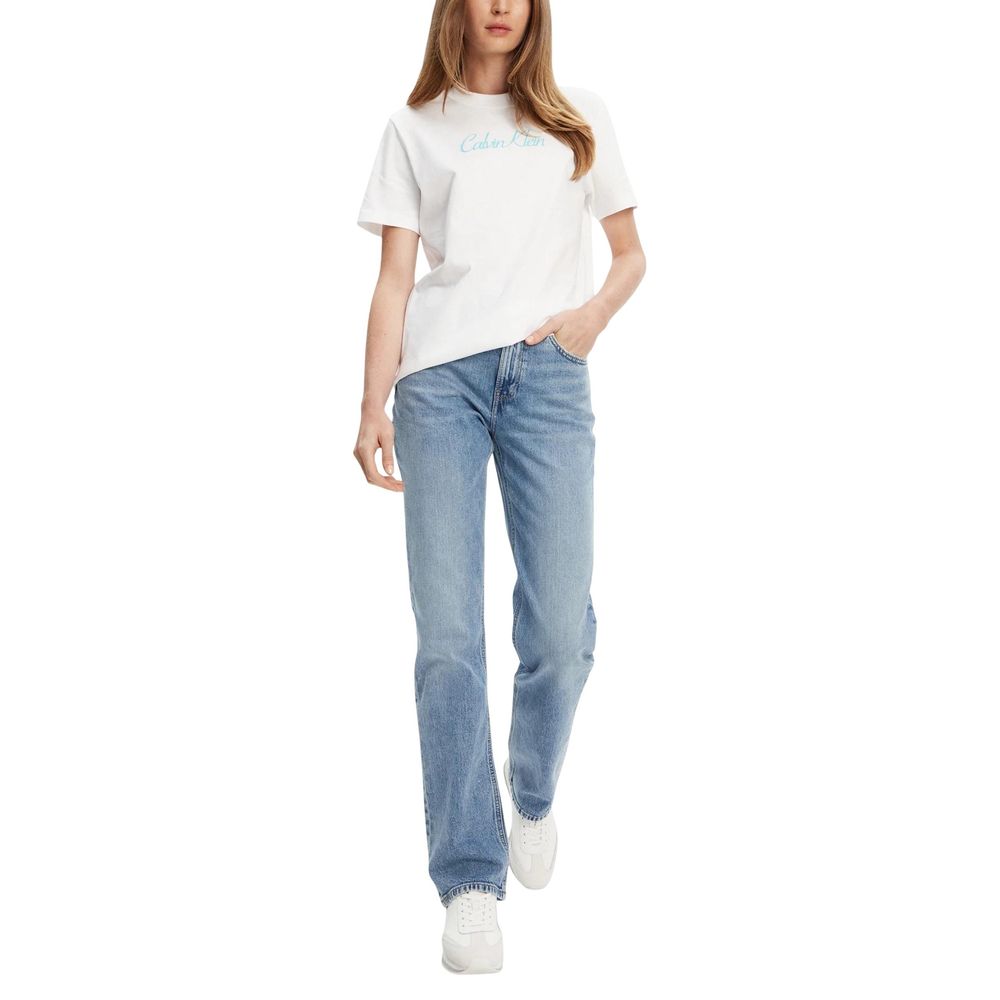 Calvin Klein Jeans Jean Mom bleu en coton recyclé