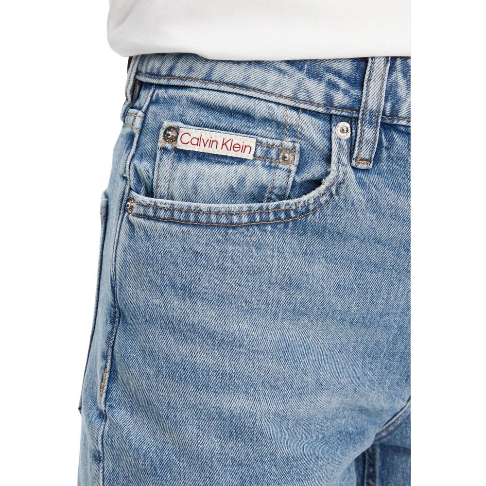 Calvin Klein Jeans Jean Mom bleu en coton recyclé