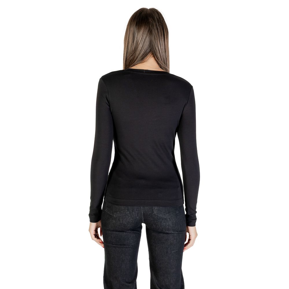 T-shirt Guess en coton noir à manches longues