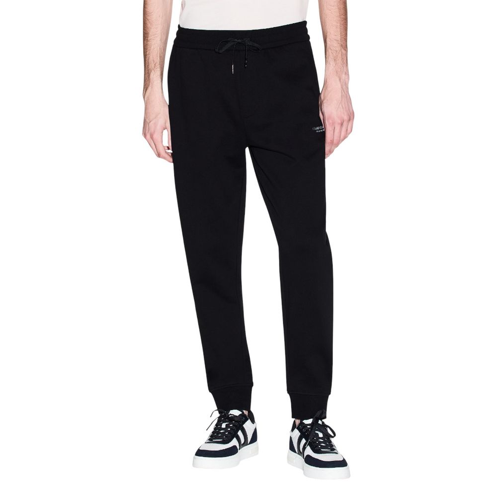 Pantalon de jogging Armani Exchange noir en coton (pantalon d'entraînement)
