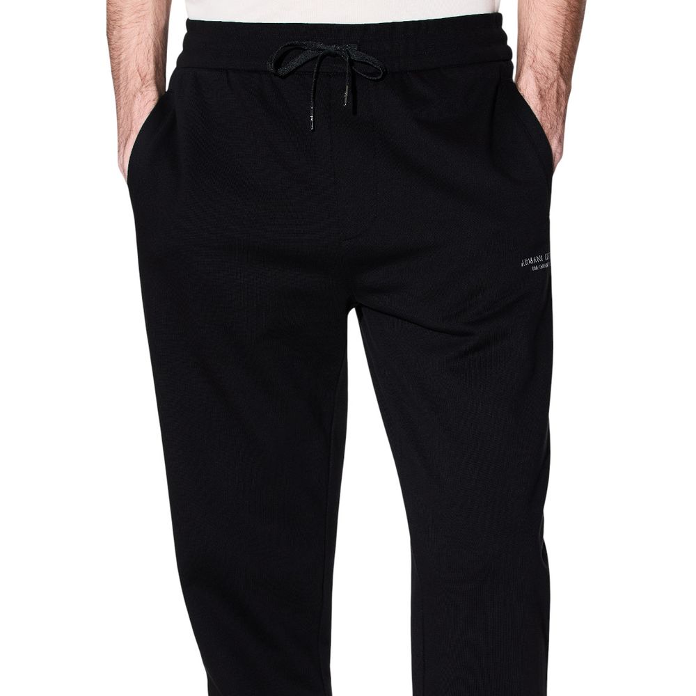 Pantalon de jogging Armani Exchange noir en coton (pantalon d'entraînement)