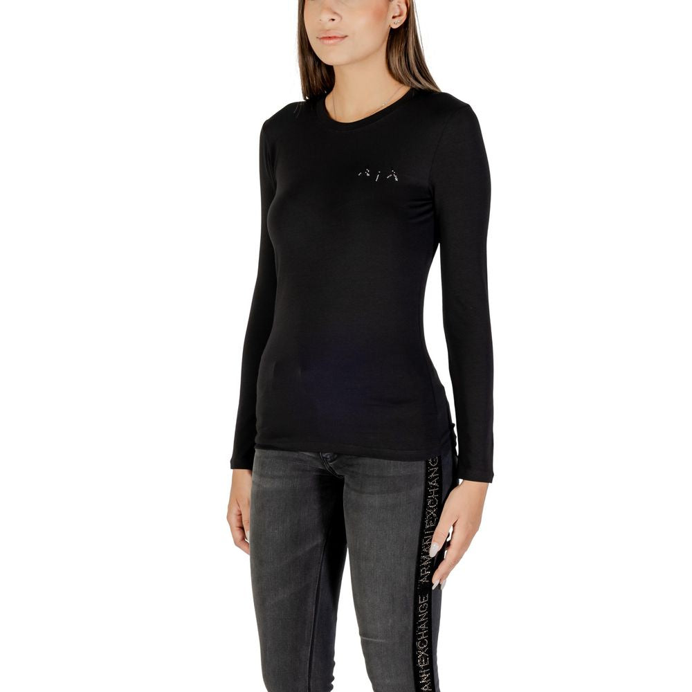 T-shirt en coton noir Armani Exchange