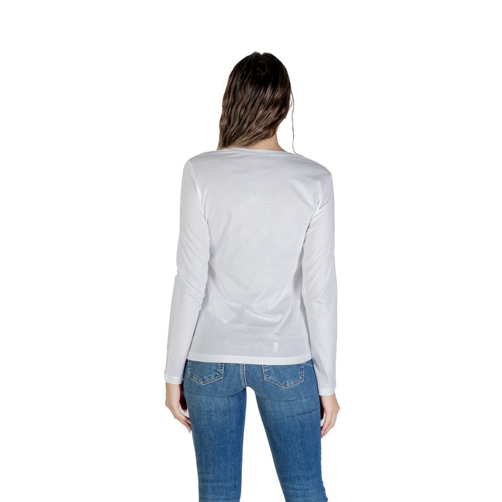 T-shirt bicolore en coton à manches longues Liu Jo