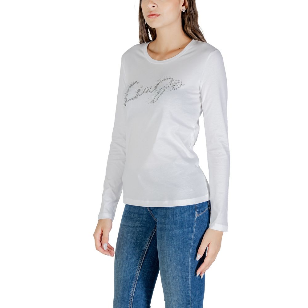 T-shirt bicolore en coton à manches longues Liu Jo