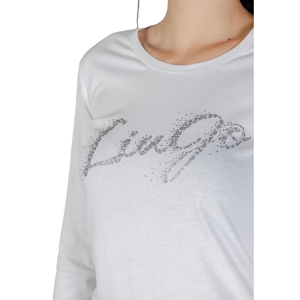 T-shirt bicolore en coton à manches longues Liu Jo
