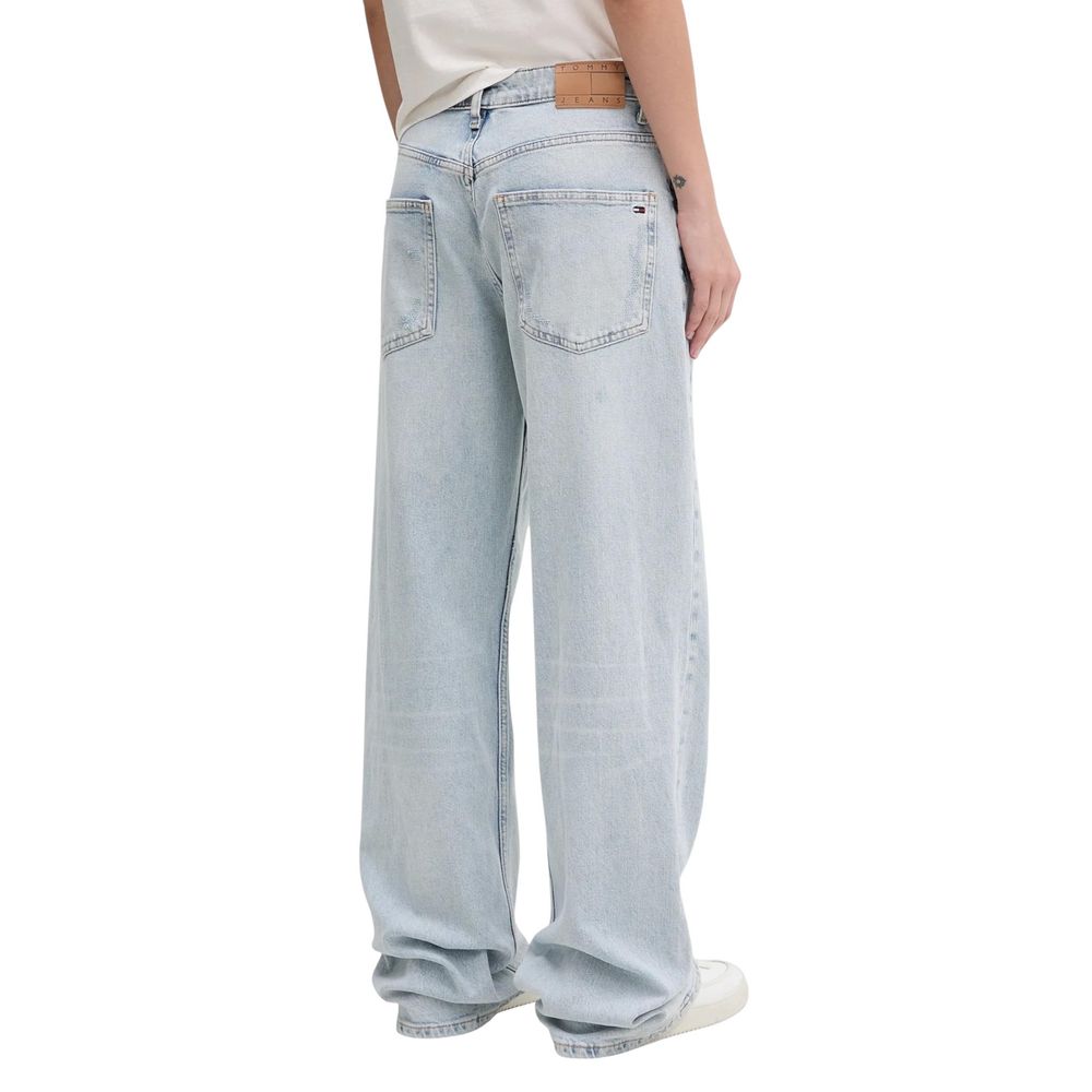 Jean Mom Tommy Hilfiger Jeans en Coton Recyclé Bleu Clair
