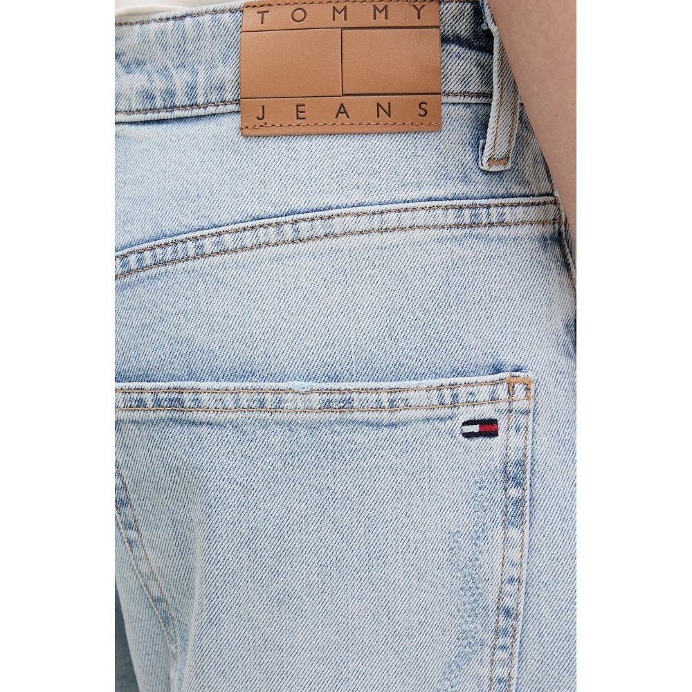 Jean Mom Tommy Hilfiger Jeans en Coton Recyclé Bleu Clair