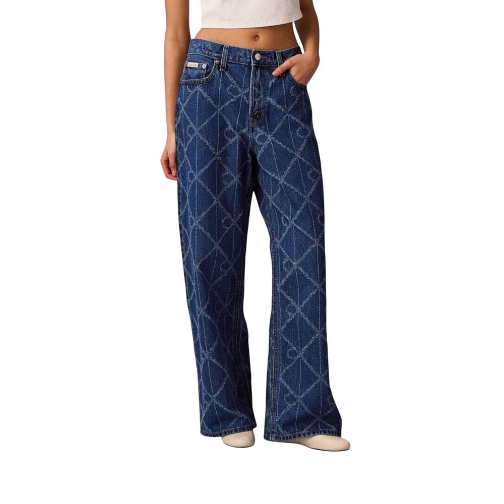 Calvin Klein Jeans Jean Boyfriend en Coton Bleu