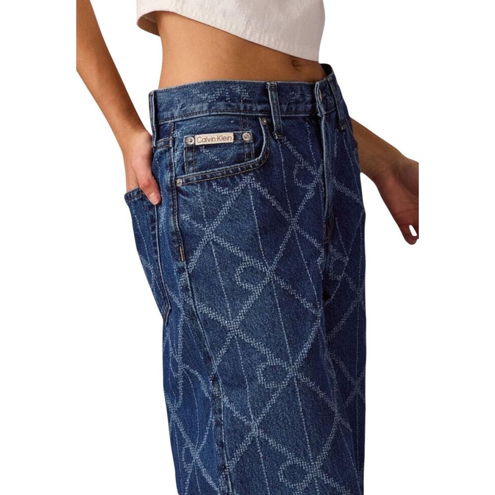 Calvin Klein Jeans Jean Boyfriend en Coton Bleu