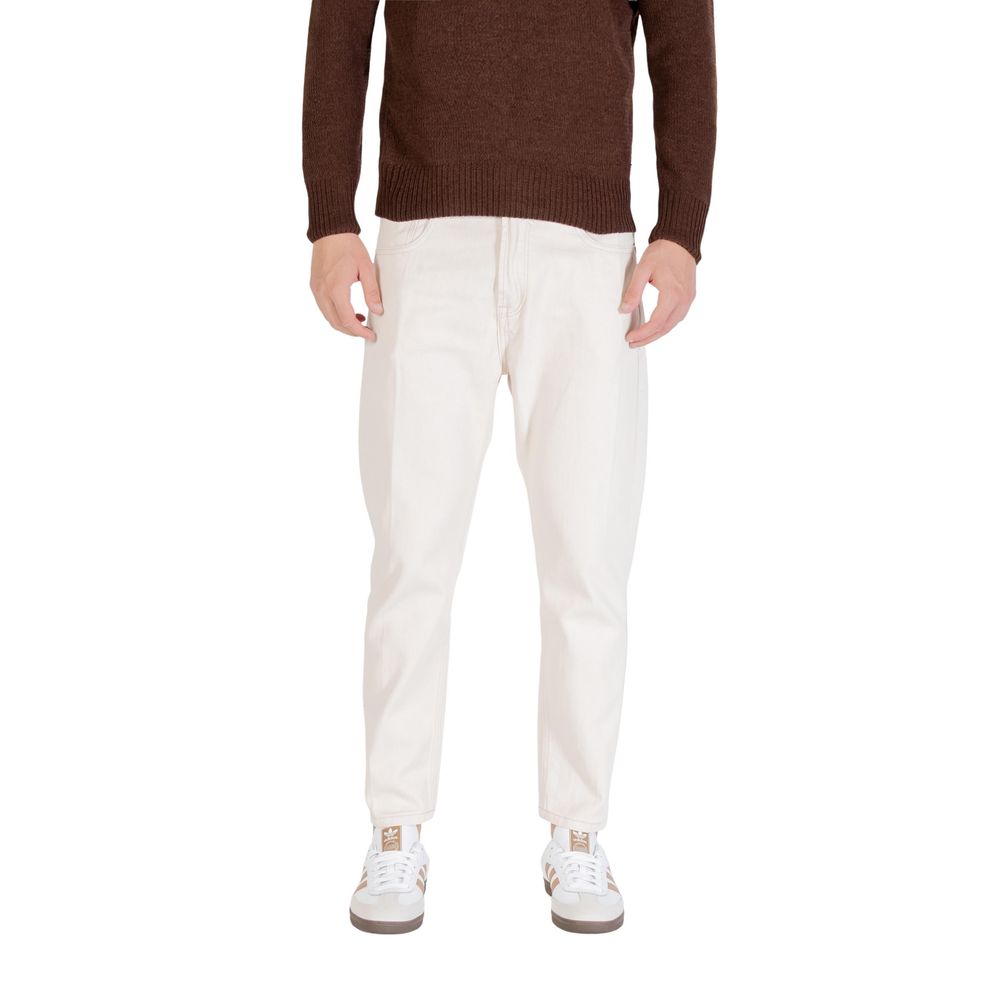 Jean décontracté en coton crème Gianni Lupo