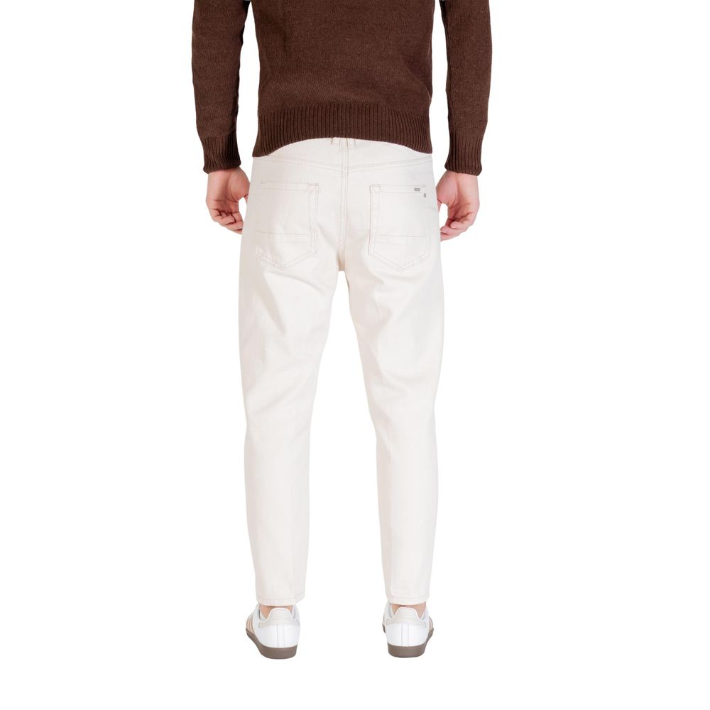 Jean décontracté en coton crème Gianni Lupo