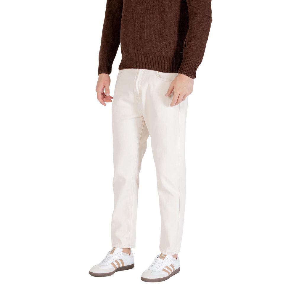 Jean décontracté en coton crème Gianni Lupo