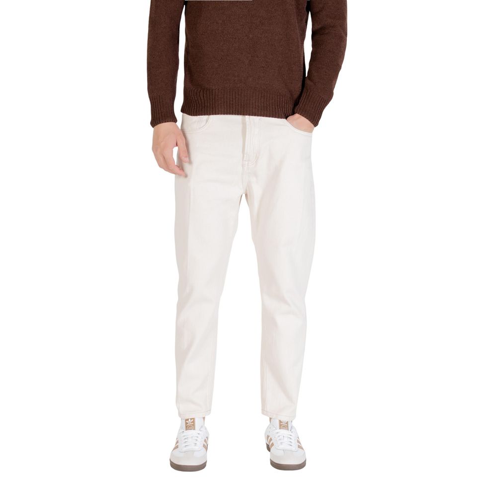 Jean décontracté en coton crème Gianni Lupo