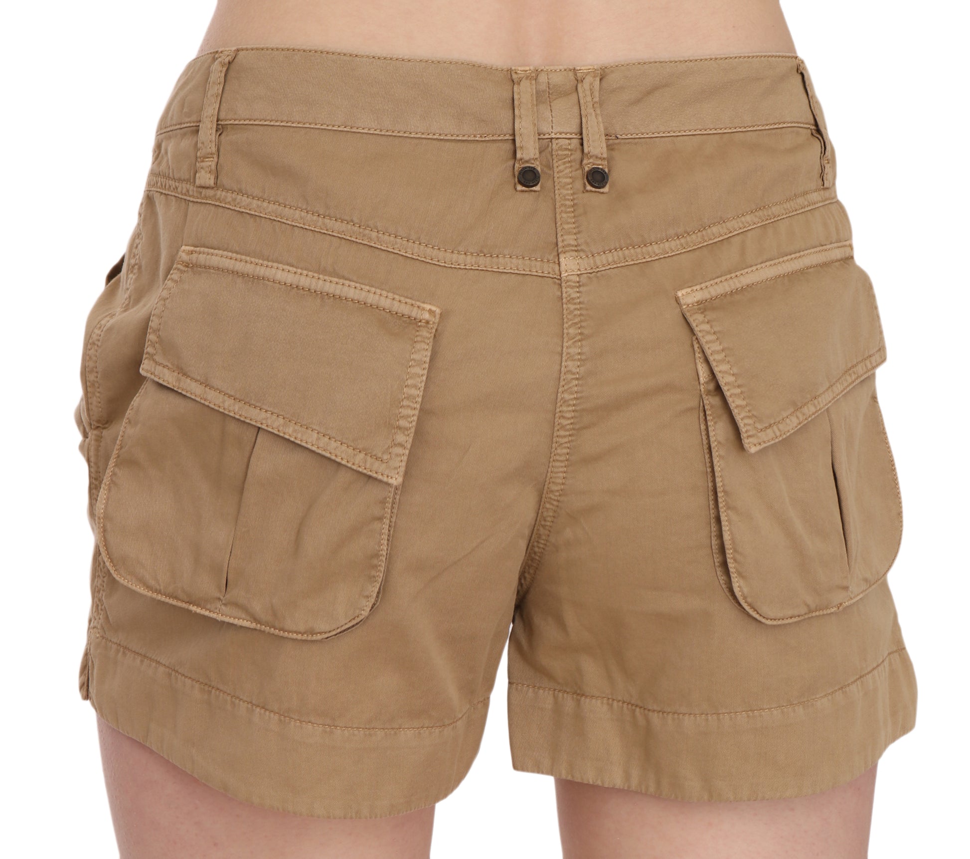 PLEIN SUD Mini-short taille mi-haute marron 100 % coton