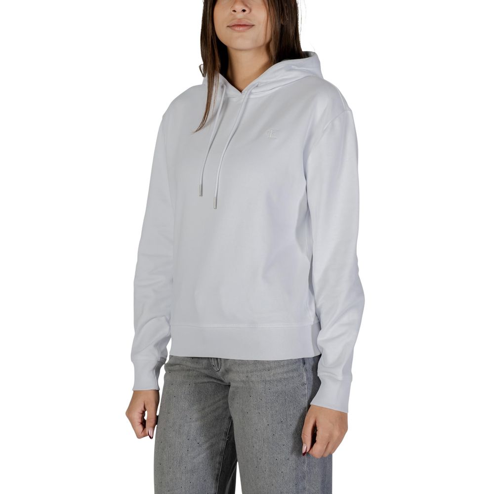 Sweat à capuche Calvin Klein Jeans en coton blanc