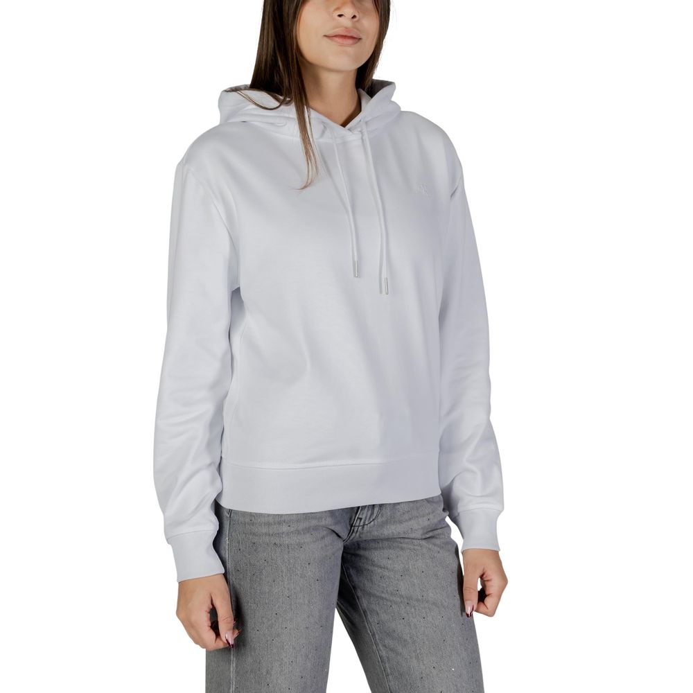 Sweat à capuche Calvin Klein Jeans en coton blanc