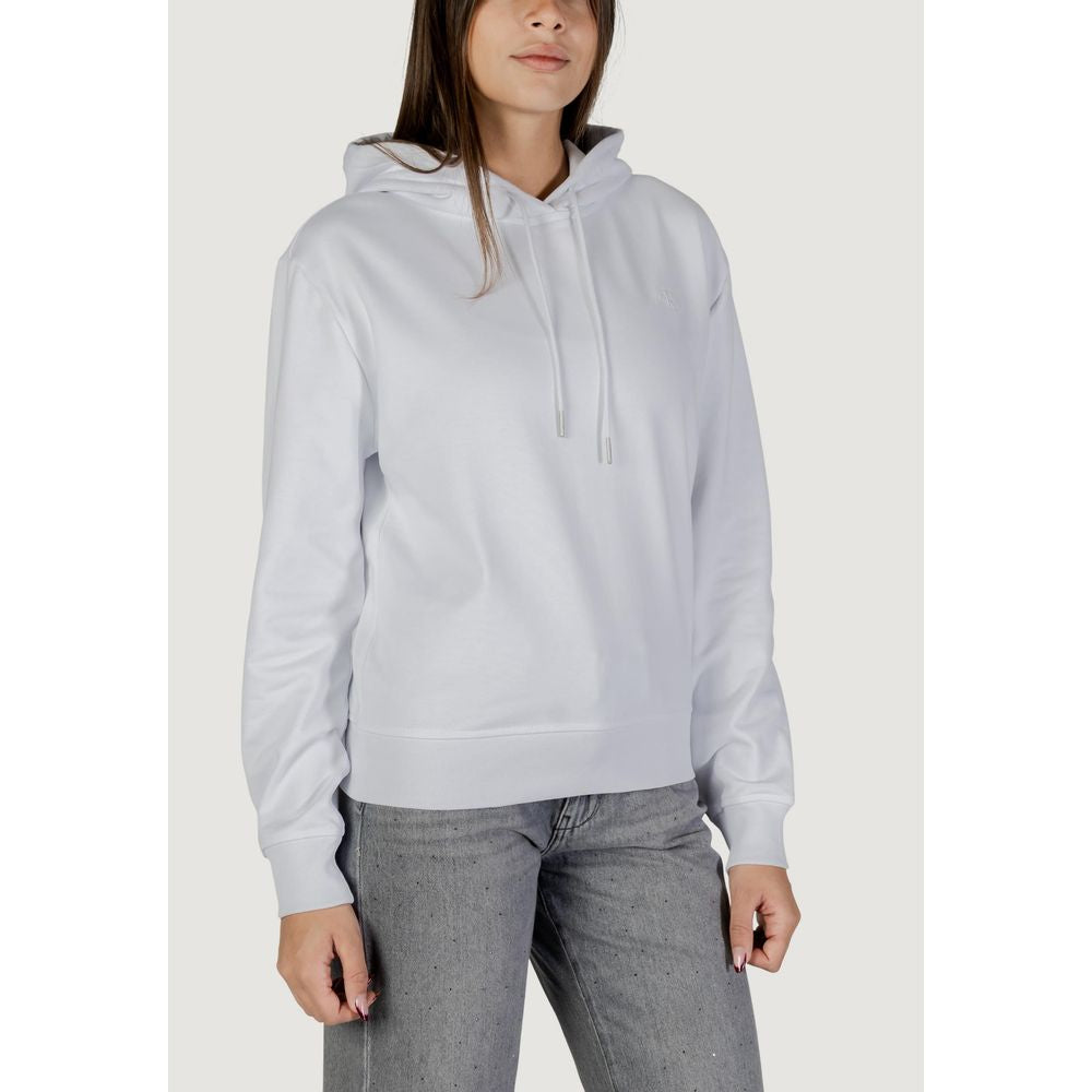 Sweat à capuche Calvin Klein Jeans en coton blanc