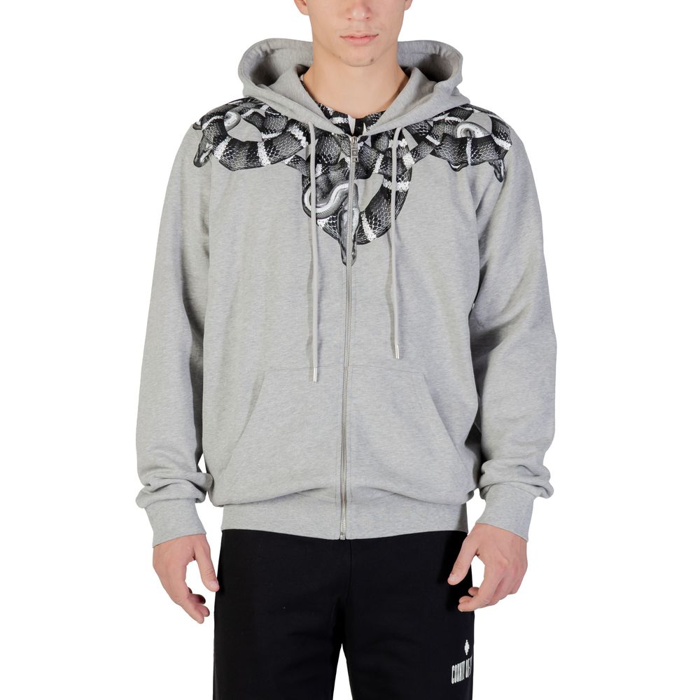 Sweat à capuche en coton gris County of Milan