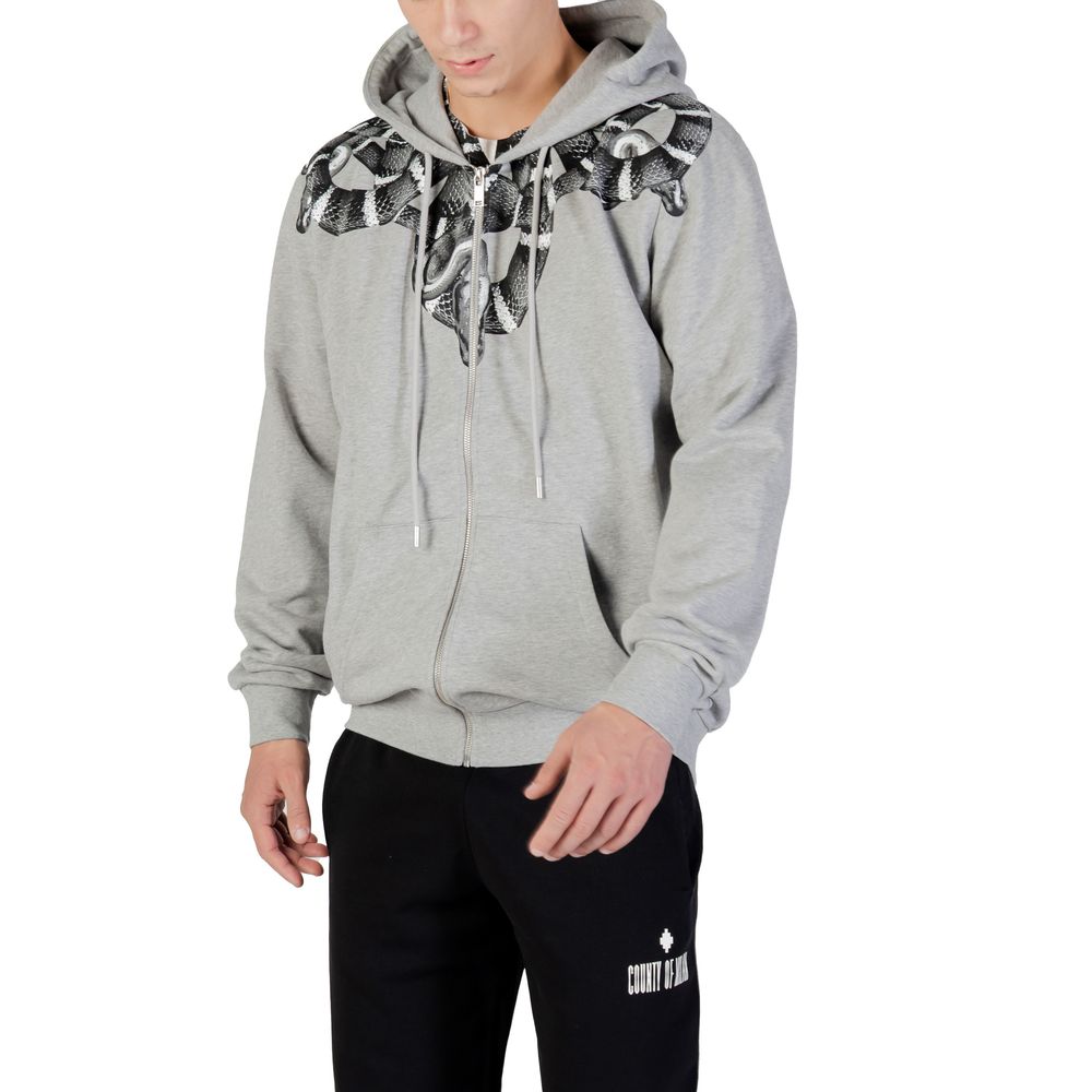 Sweat à capuche en coton gris County of Milan