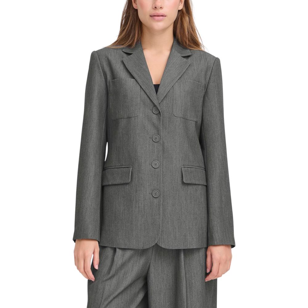 Blazer gris en polyester ICHI