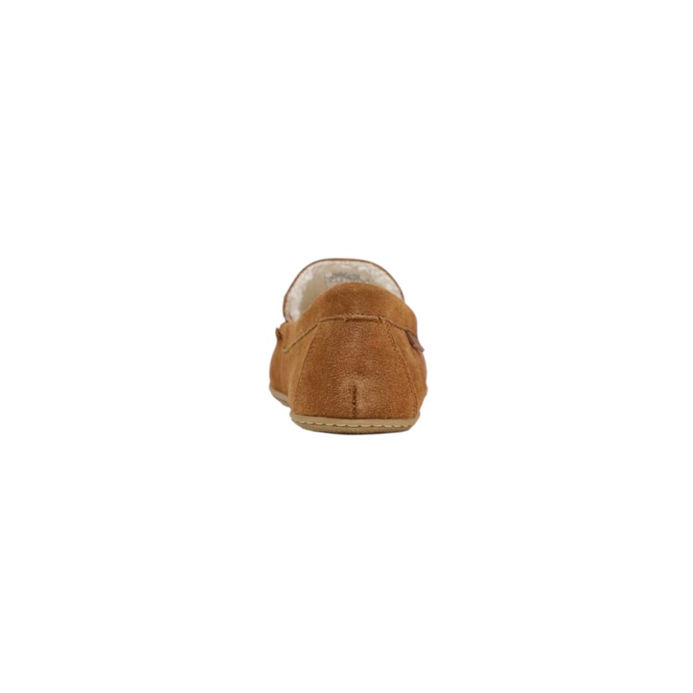 Pantoufles Ralph Lauren en cuir suédé marron