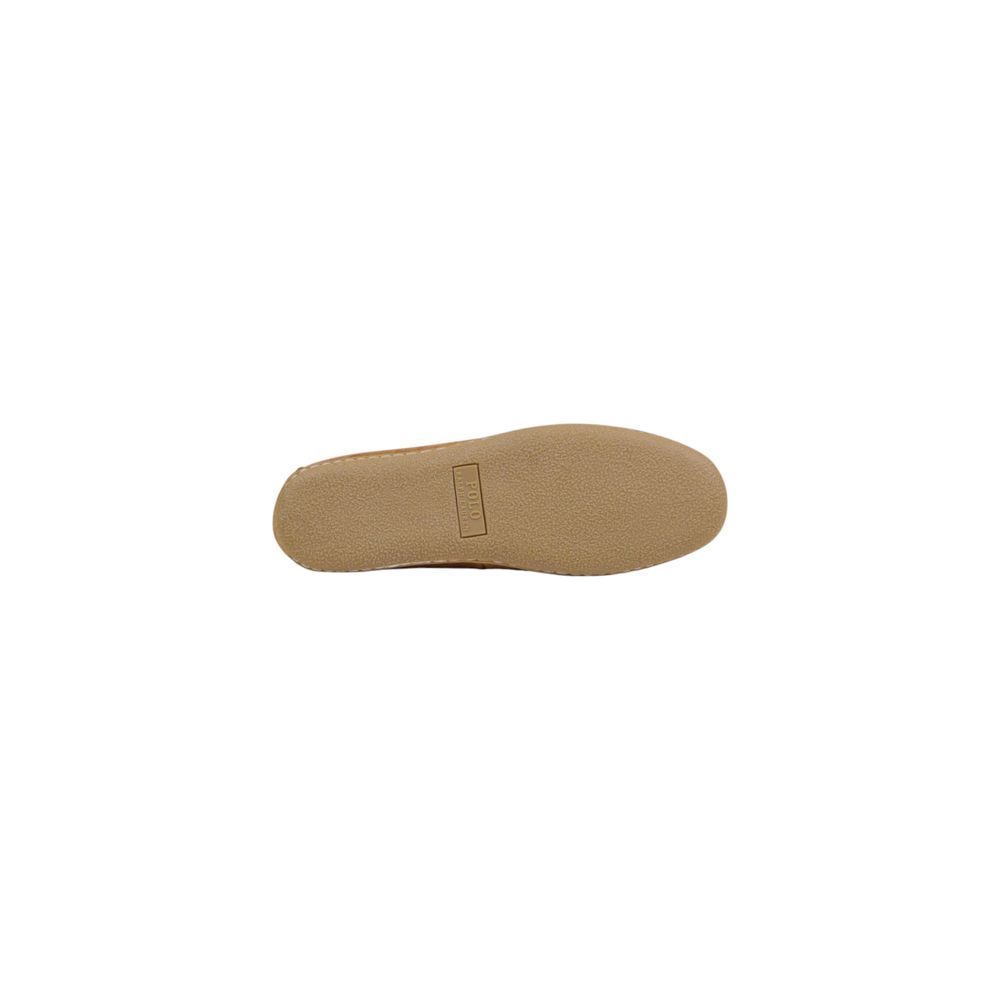 Pantoufles Ralph Lauren en cuir suédé marron