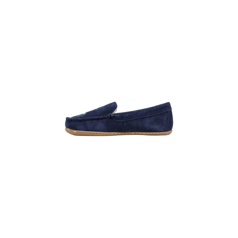 Pantoufles Ralph Lauren en daim bleu