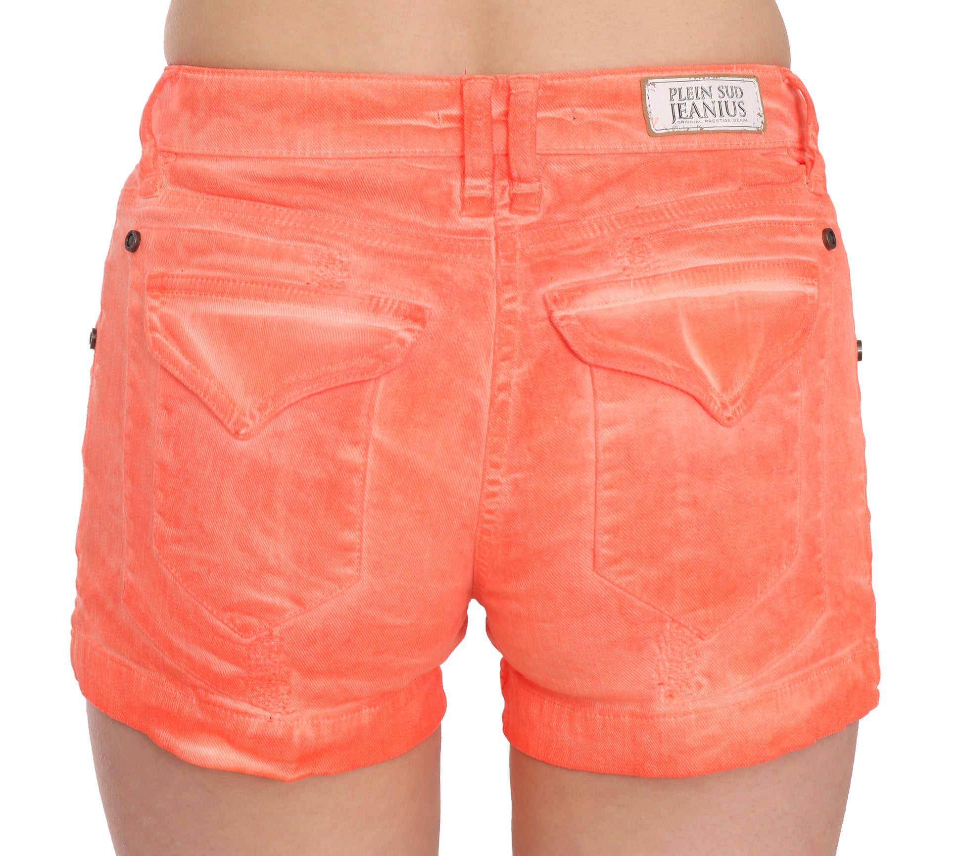 Short en jean en coton taille mi-haute PLEIN SUD Orange