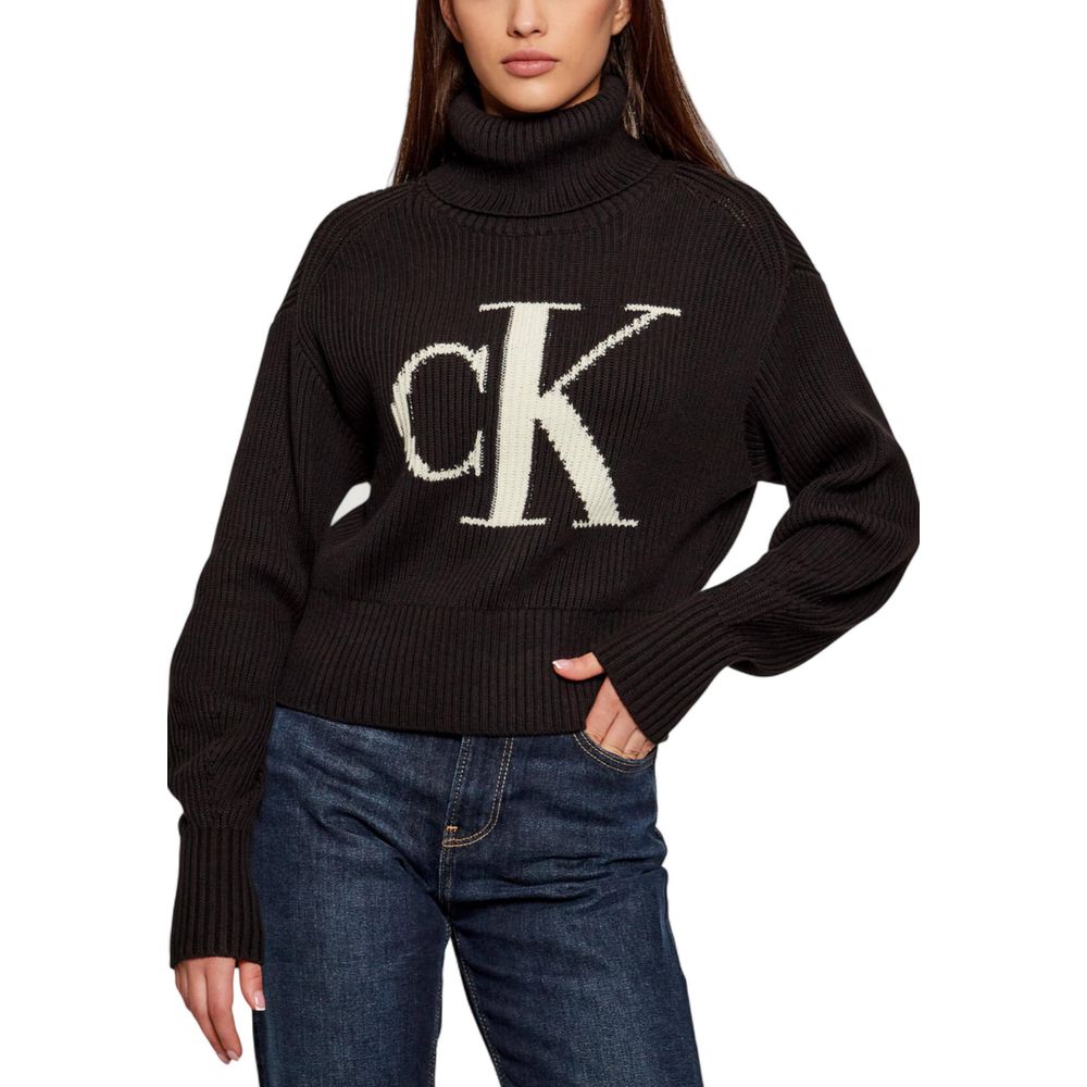 Sweat-shirt en coton noir Calvin Klein Jeans