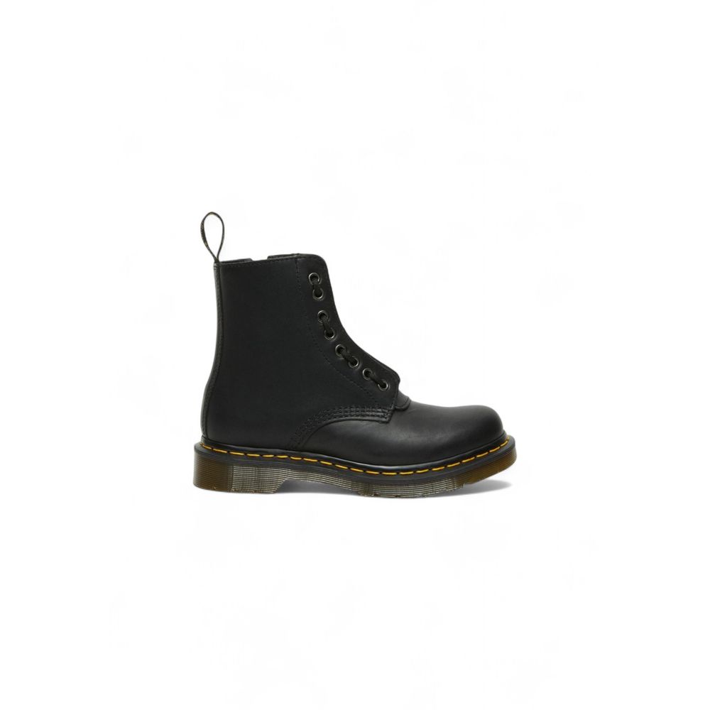 Bottes lacées en cuir noir Dr. Martens