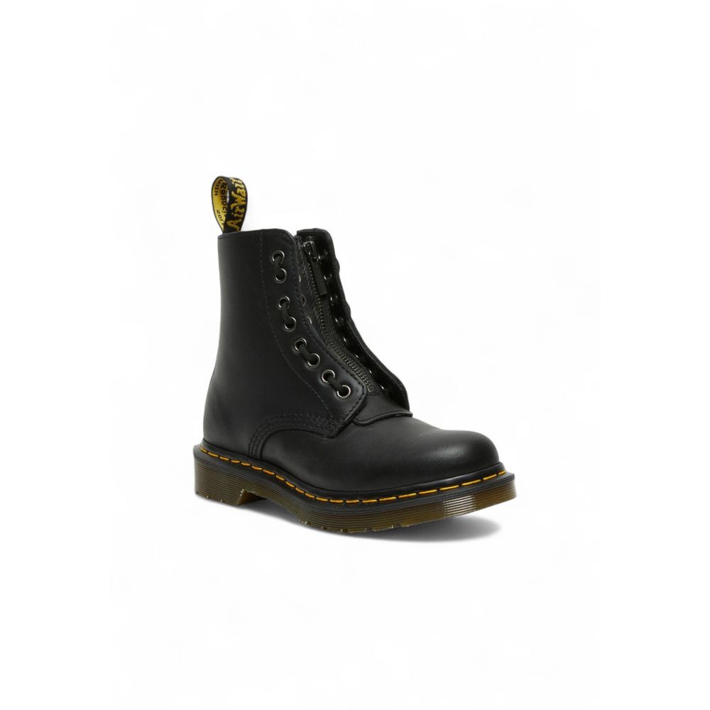 Bottes lacées en cuir noir Dr. Martens