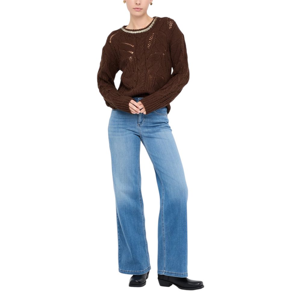 Sweat-shirt Liu Jo marron en plumes de marabout