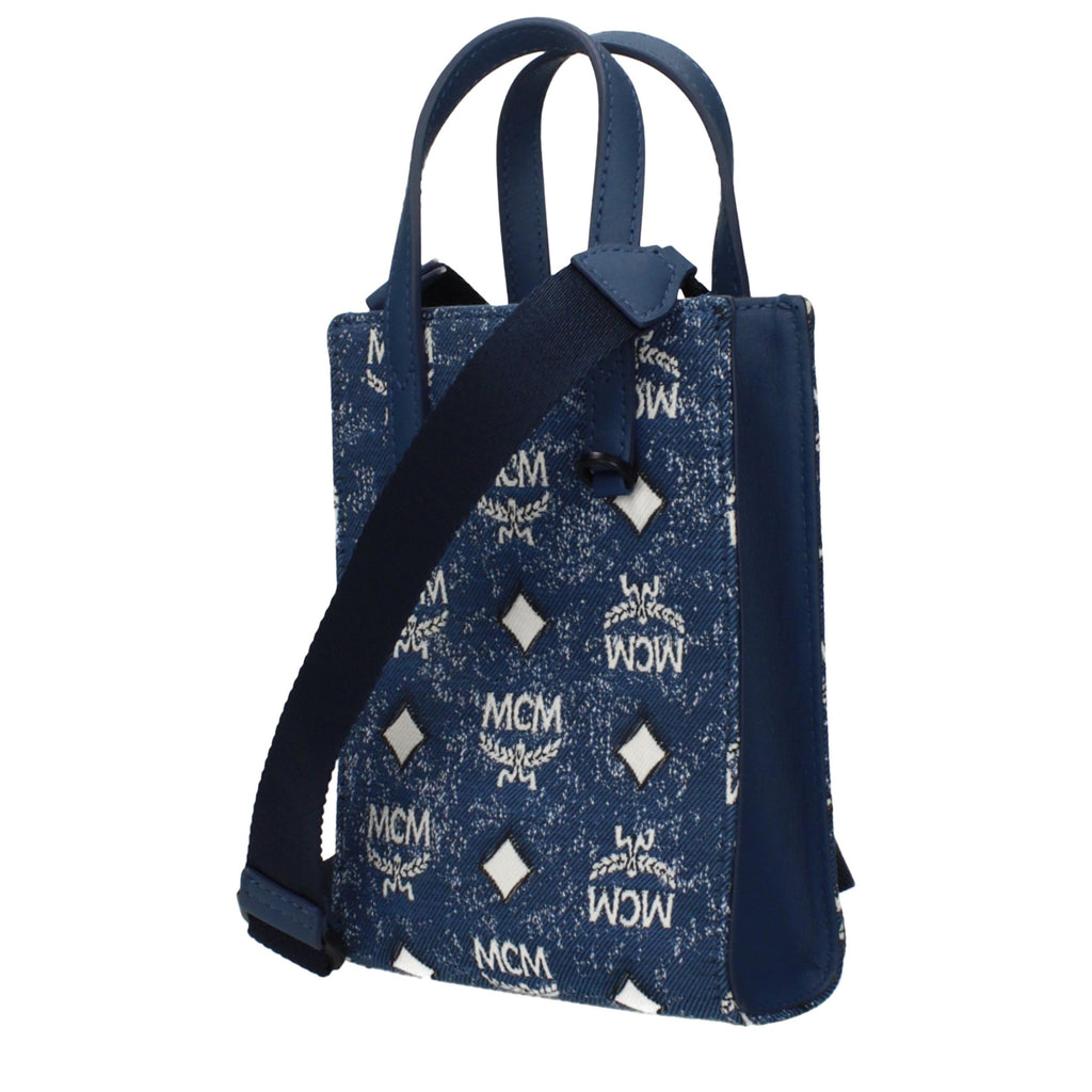 Sac à main en tissu bleu MCM